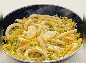 Une photo de Riz aux calamars