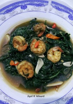 Foto resep Tumis Kangkung Udang Saos Tiram