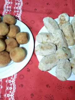 Una foto de Croquetas de arroz al horno y fritas