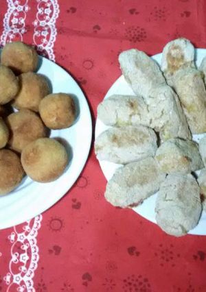Una foto de Croquetas de arroz al horno y fritas