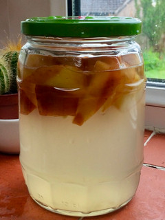 A picture of Fermented Apple Water for sourdough Breads.