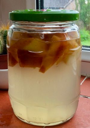 A picture of Fermented Apple Water for sourdough Breads.