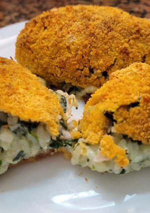 Una foto de Croquetas de arroz y espinaca