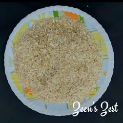 A picture of Oven Roasted Flattened Rice or Poha.