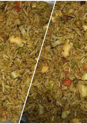 A picture of Hariyali (Spinach)Biryani.
