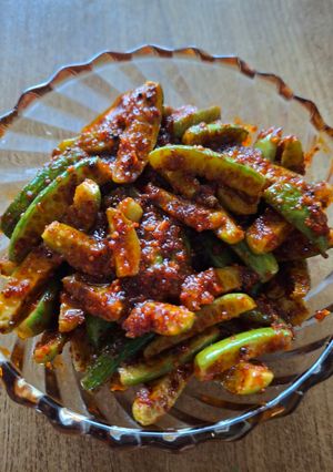 A picture of Tendli pickle (ivy gourd).