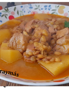 Una foto de Lentejas estofadas con costillas