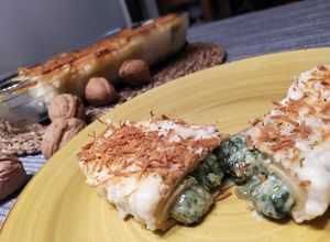 Foto principal de Crepes Gratinados (rellenos de espinacas, queso de cabra)