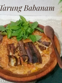 Foto resep Tarung Babanam (terong bakar sambal terasi dan santan)