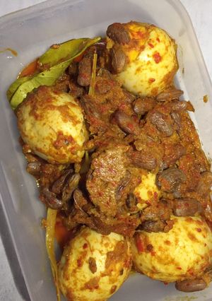 Foto resep Rendang telur + kacang merah