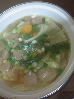 Foto resep Sup jagung bakso