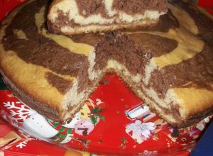 Una foto de Torta cebra fácil y muy rica!!