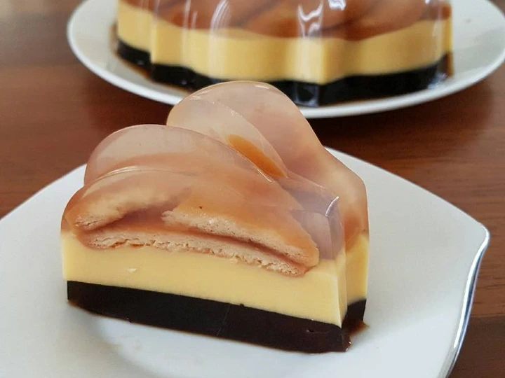 Cara Mudah Menyiapkan Resep Puding marie 3 lapis yang Uenak Anti Ribet, Uenak Banget