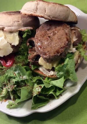 Une photo de Burger de veau au sheddar