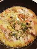 Salmón a la crema con puerros y limón (muy fácil!)