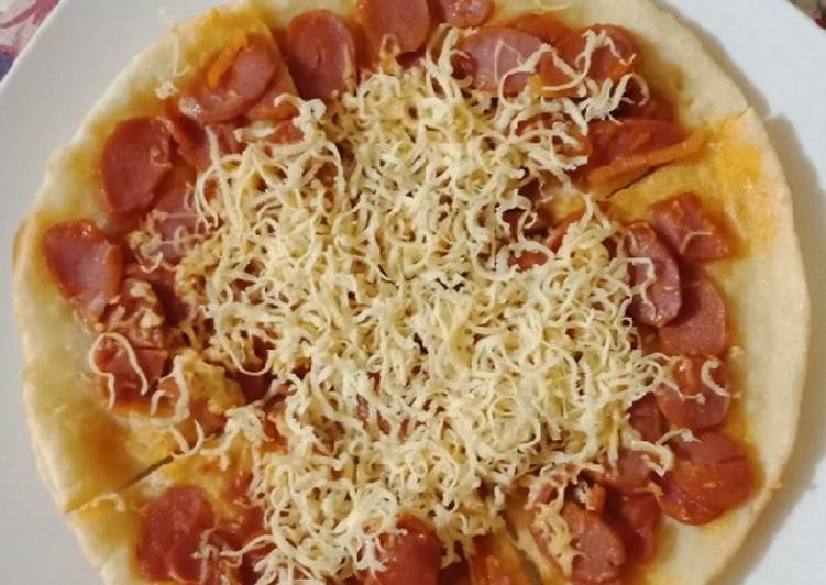 Cara Gampang Menyiapkan Piza teflon garing Anti Gagal
