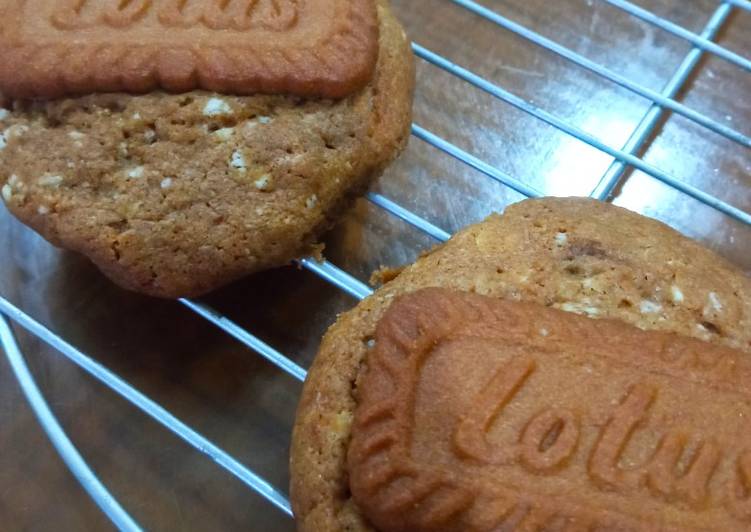 Bagaimana Menyiapkan Lotus Biscoff NY Cookies ❤ - soft and chewy, Enak