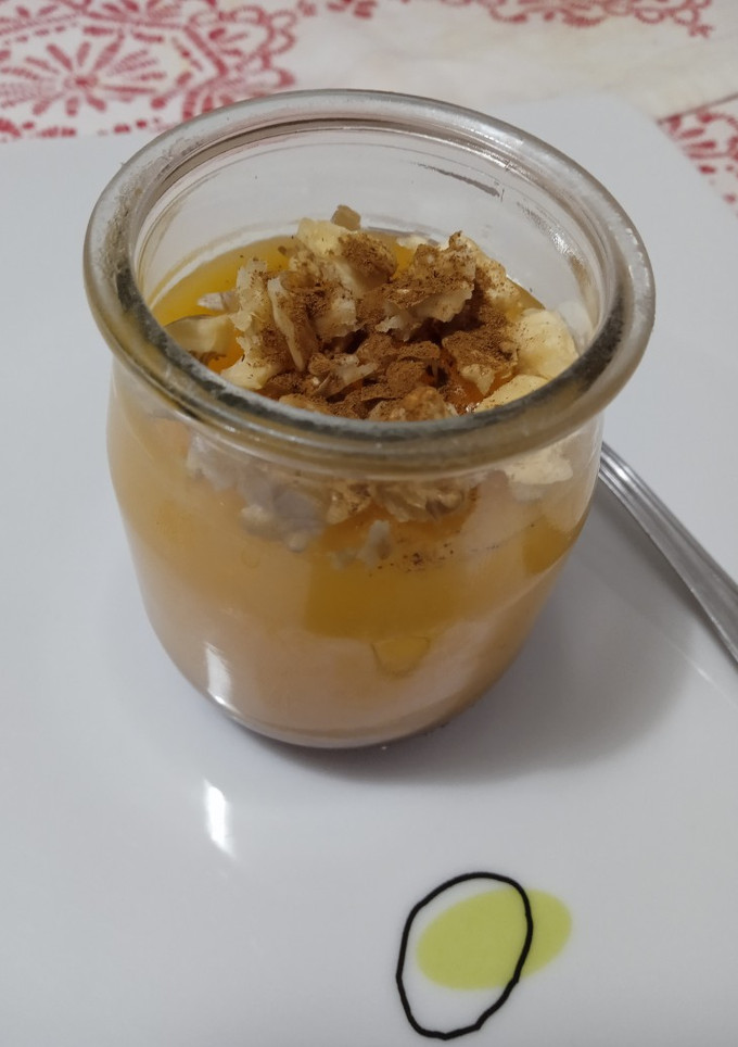 Una foto de Flan de mandarina