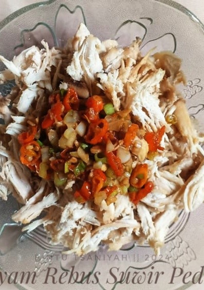 Foto resep Ayam Rebus Suwir Pedas