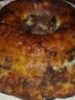 Una foto de Budín de pan marmolado