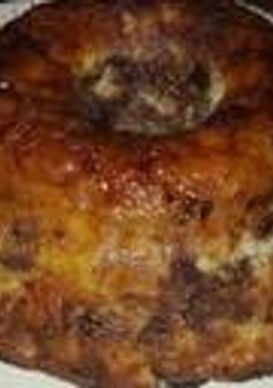 Una foto de Budín de pan marmolado