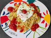 Una foto de pasta nido