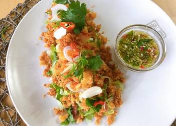 Easiest Way to Prepare Tasty Crispy Chili Prawns Salad  SUPER EASY PRAWNS RECIPE Thai Crispy Prawn Salad ThaiChef food