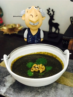 A picture of Tamarind-Ginger-Jaggery and Greens Instant Chutney: Allam Pachadi.