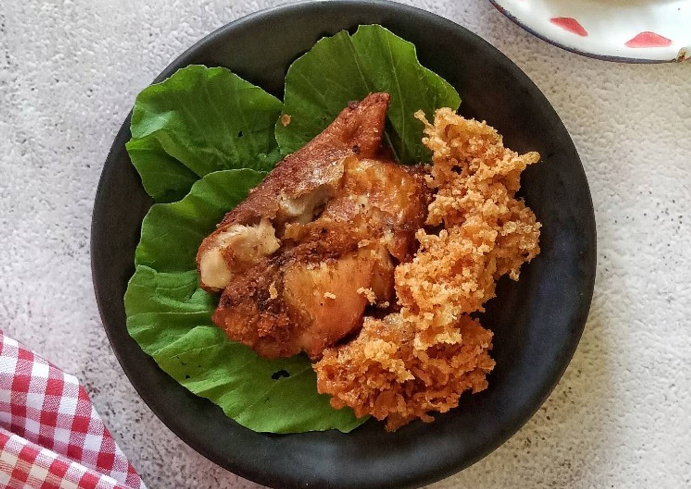 Ayam Gepuk Kremes Tanpa Sambel