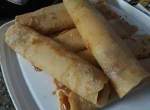 Una foto de Panqueques con dulce de leche