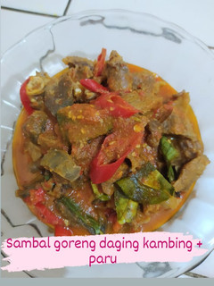 Foto resep Sambal goreng daging kambing + paru