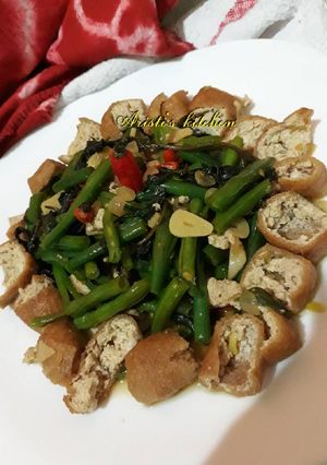 Foto resep Oseng buncis tahu feat daun kemangi😉