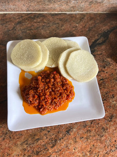 A picture of Grated cow skin stew.