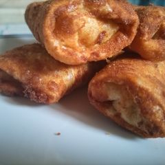 Crispy tikka spaghetti Chicken roll A picture of Crispy tikka spaghetti Chicken roll.
