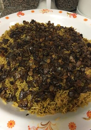صورة لوصفة رز (مع السمك او الدجاج المقلي)