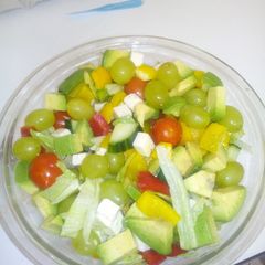 A picture of Green grape salad 🥗.