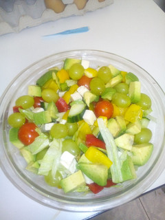 A picture of Green grape salad 🥗.