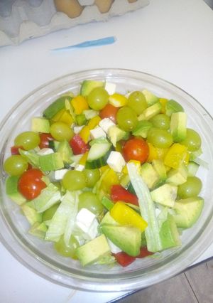 A picture of Green grape salad 🥗.
