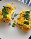 Sajtos -sonkás omlett