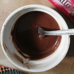 Chocolate ganache A picture of Chocolate ganache.
