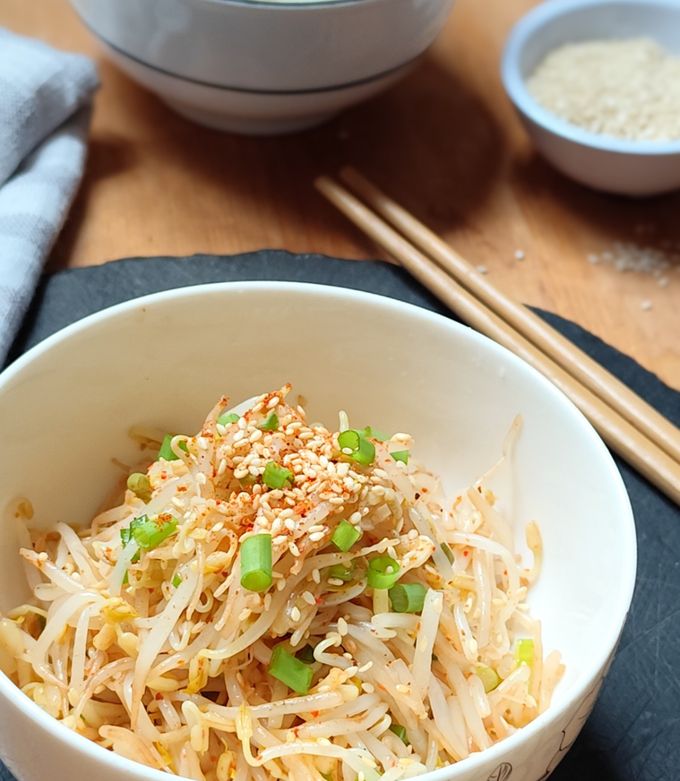 Foto resep 콩나물 무침||Kong Namul Muchim (Banchan/Side Dish/Tumisan/Pendamping sajian) ala Korea