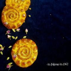 A picture of Fuman Koloucheh (Persian Filled Sweet Bread).