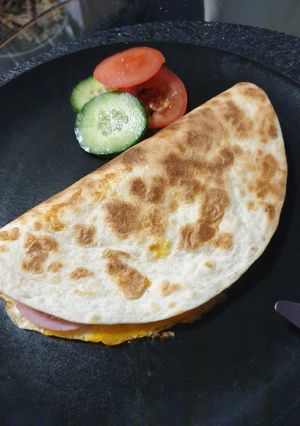 Tojásos-sonkás tortilla recept fotója