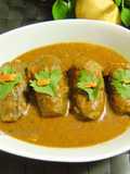 Potoler Dolma (Stuffed Prawns Parwal / Pointed Gourd Curry - Bong Style)