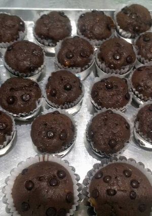 Foto resep Muffin pisang coklat # berani baking