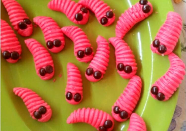 Resep 🐛Cookies ulat 🐛 (panggang teflon) yang Bisa Manjain Lidah