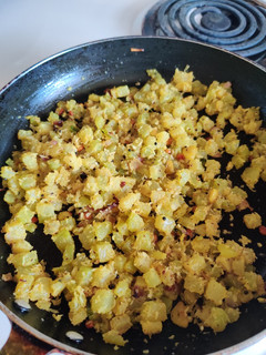 A picture of Chayote/ chow chow fry.