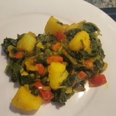 A picture of Spinach and Potato Hot Salad.