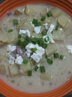 A picture of Creamy Dairy-free Potato Soup.