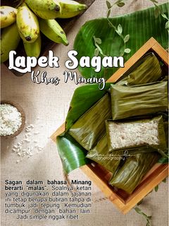 Foto resep Lapek Sagan tanpa Gula (Ketan Pisang khas Minang)